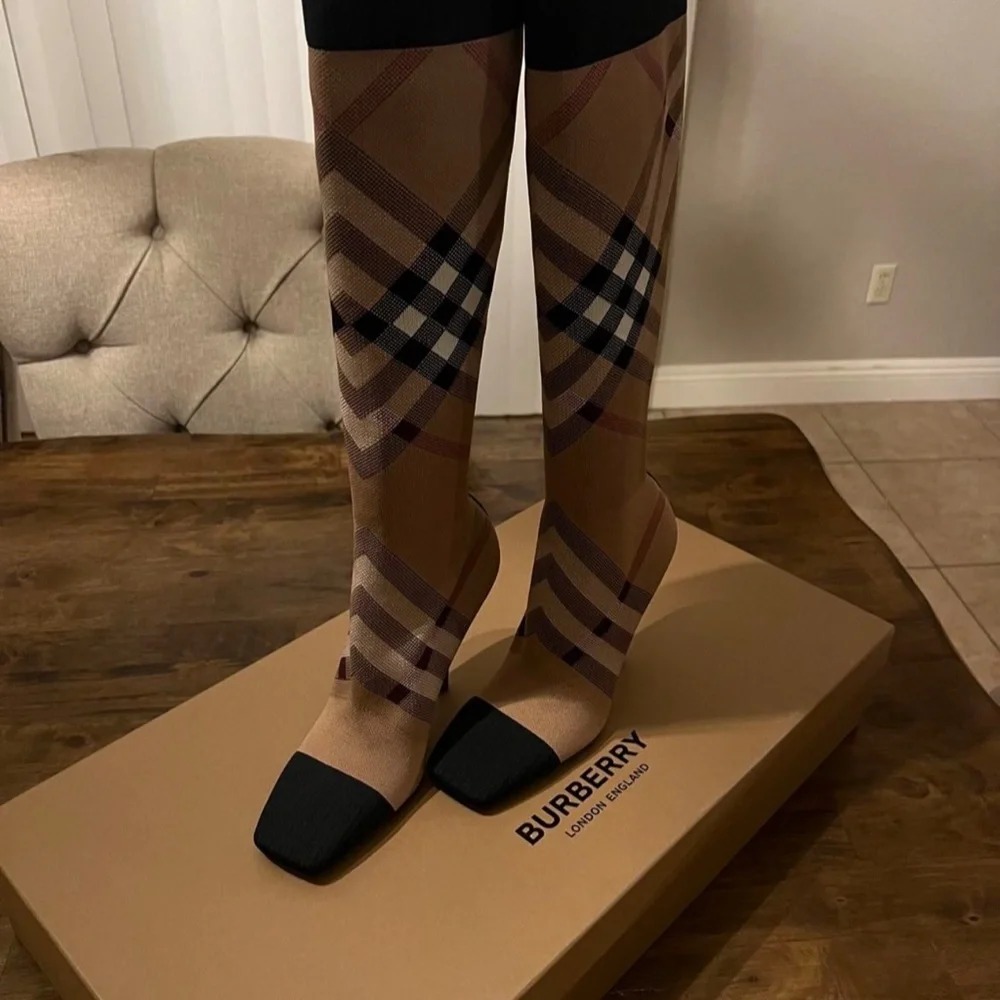 Womens burberry sock boot - Picture 2 of 5